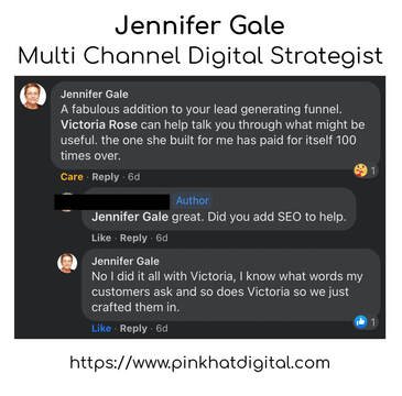 Testimonial from Jennifer Gale - Pink Hat Digital